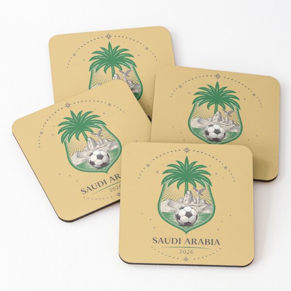 Item preview, Saudi Arabia 2026 Football Supporters Vintage Palm Desert Soccer Fan Shirt designed and sold by Inner Flame Studio.