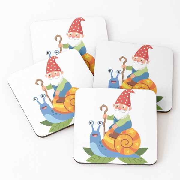 Item preview, Funny Gnome Riding Happy Snail designed and sold by BetweenForms.