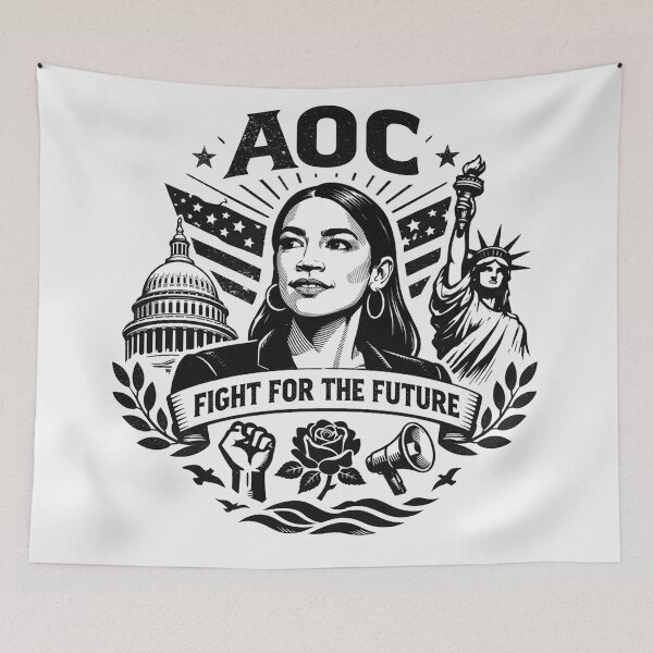 Item preview, AOC Fight For The Future Alexandria Ocasio-Cortez 2028 President designed and sold by Owcomm.