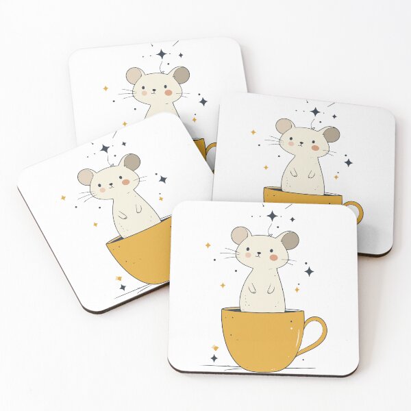 Item preview, Mystical Celestial Mouse in Yellow Teacup Art designed and sold by BestChoiceService.