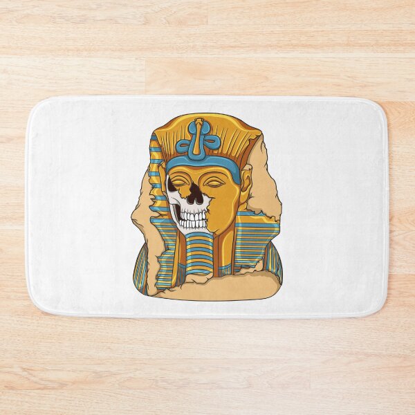 Item preview, Illustration of an ancient statue of pharaoh with skull designed and sold by RizikCat.