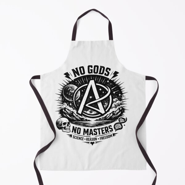 Item preview, NO GODS NO MASTERS Atheist Anarchist Science Reason Freedom Space designed and sold by Owcomm.