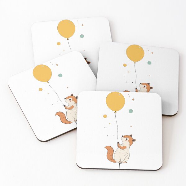 Item preview, Mystical Celestial Squirrel with Yellow Balloon Art designed and sold by BestChoiceService.