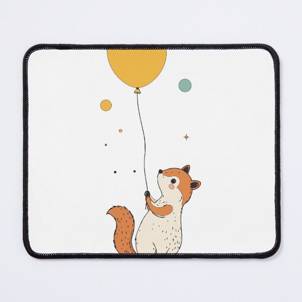 Item preview, Mystical Celestial Squirrel with Yellow Balloon Art designed and sold by BestChoiceService.