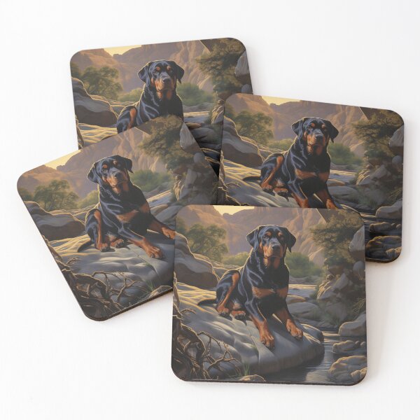 Item preview, Rottweiler in a Canyon Landscape designed and sold by PetsArt.