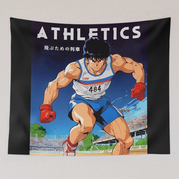 Item preview,  Anime Retro Man Atheltics 80s Vintage running  designed and sold by TBestretroShop.