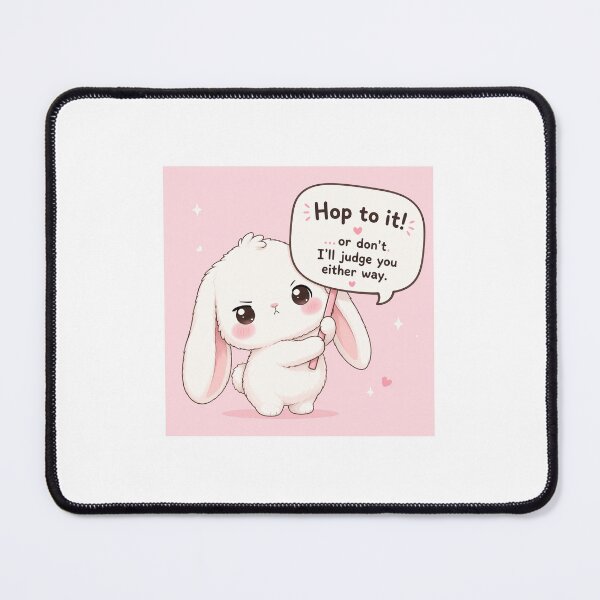Item preview, Cute Chibi Bunny - Hop to It or I'll Judge You designed and sold by Sticker shop 007.