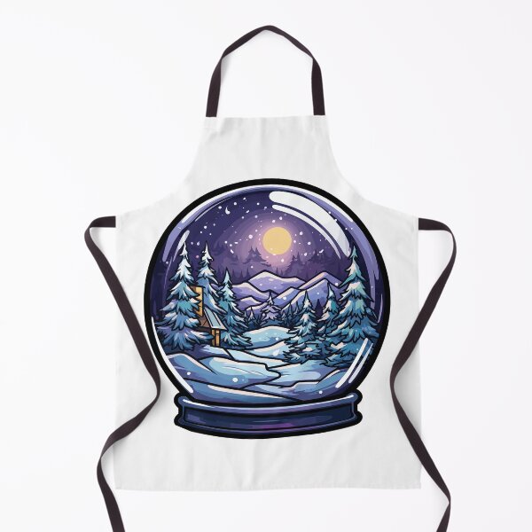 Item preview, Winter Snow Globe Landscape Night Design Calm Nature Aesthetic designed and sold by CyfroweMysli.