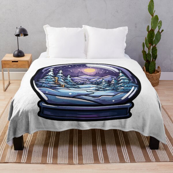 Item preview, Winter Snow Globe Landscape Night Design Calm Nature Aesthetic designed and sold by CyfroweMysli.