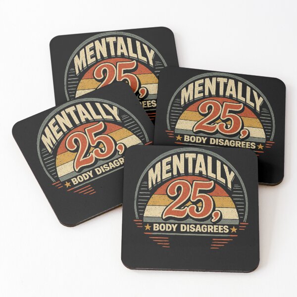Item preview, Mentally 25 Body Disagrees Funny Shirt – Retro Aging Humor Tee designed and sold by NAJURE.