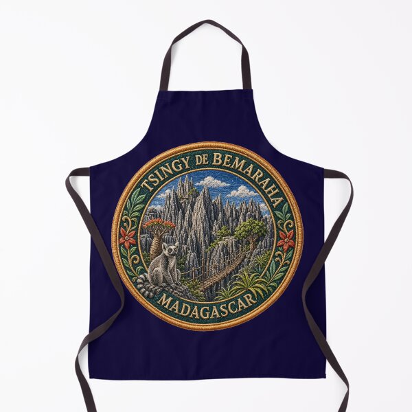 Item preview, Tsingy de Bemaraha, Madagascar – rocky pinnacles, lemur & baobab designed and sold by Girih.