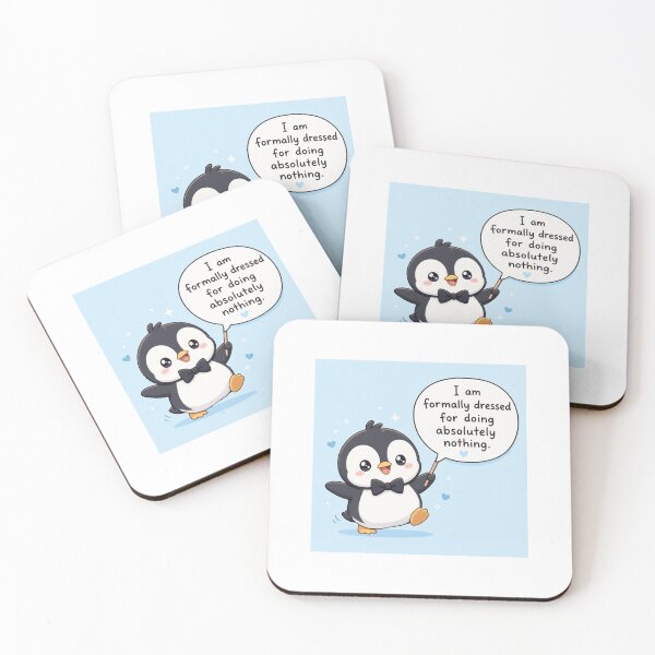 Item preview, Cute Chibi Penguin - Formally Dressed for Doing Nothing designed and sold by Sticker shop 007.