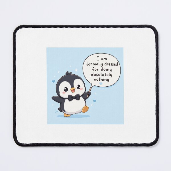 Item preview, Cute Chibi Penguin - Formally Dressed for Doing Nothing designed and sold by Sticker shop 007.