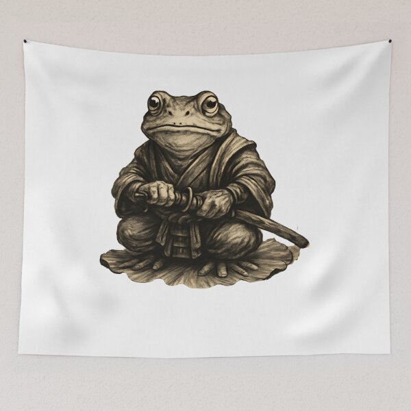 Item preview, Frog Ronin on Lotus designed and sold by SiarheiYur.