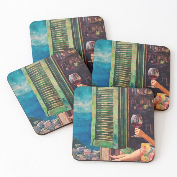 Item preview, Balcony of Turquoise Silence designed and sold by oanaunciuleanu.