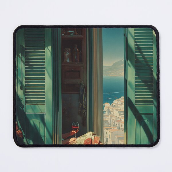 Item preview, Balcony of Turquoise Silence designed and sold by oanaunciuleanu.
