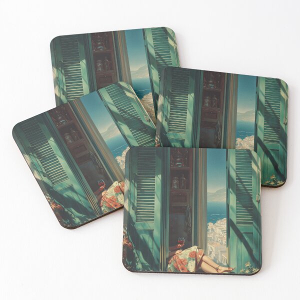 Item preview, Balcony of Turquoise Silence designed and sold by oanaunciuleanu.