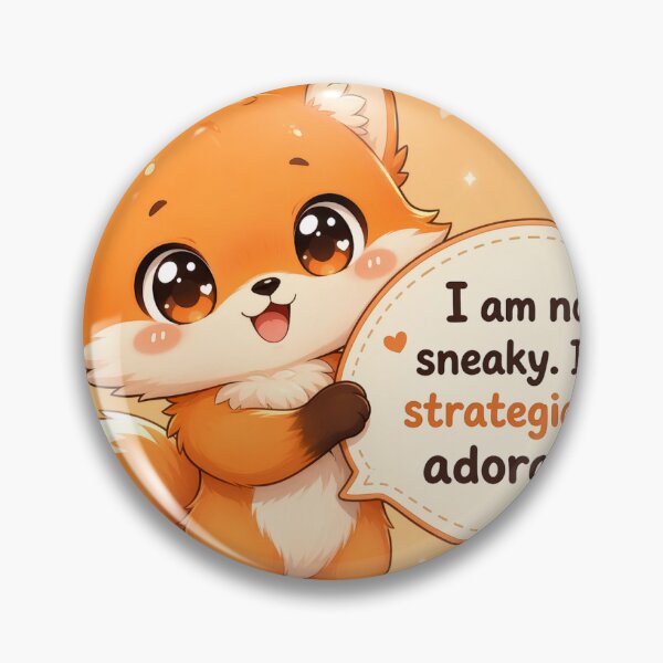 Item preview, Cute Chibi Fox - Strategically Adorable Not Sneaky designed and sold by Sticker shop 007.