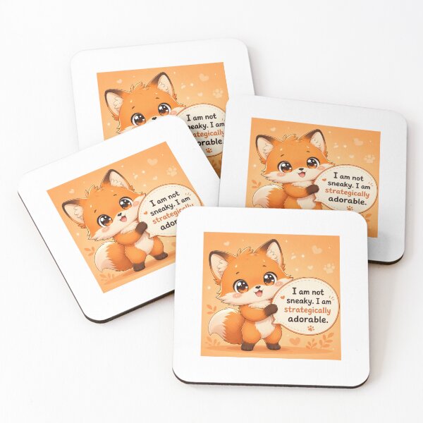 Item preview, Cute Chibi Fox - Strategically Adorable Not Sneaky designed and sold by Sticker shop 007.