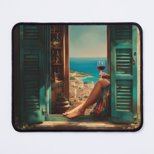 Item preview, Balcony of Turquoise Silence designed and sold by oanaunciuleanu.