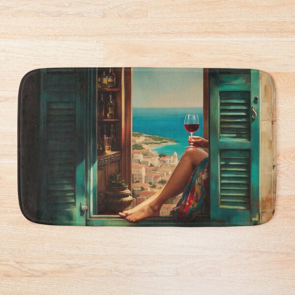 Item preview, Balcony of Turquoise Silence designed and sold by oanaunciuleanu.