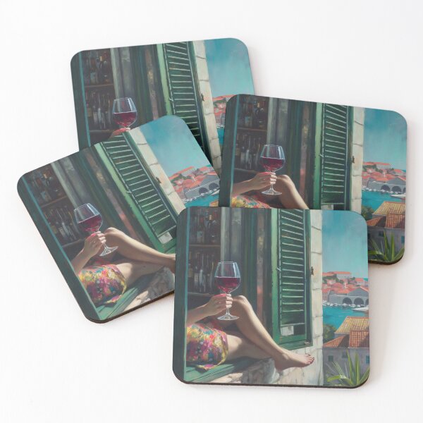 Item preview, Balcony of Turquoise Silence designed and sold by oanaunciuleanu.