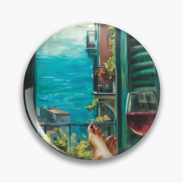 Item preview, Balcony of Turquoise Silence designed and sold by oanaunciuleanu.