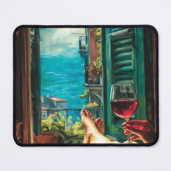 Item preview, Balcony of Turquoise Silence designed and sold by oanaunciuleanu.