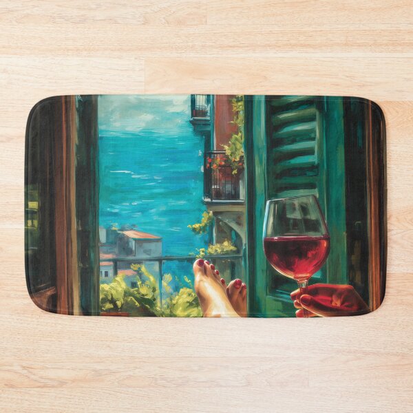 Item preview, Balcony of Turquoise Silence designed and sold by oanaunciuleanu.