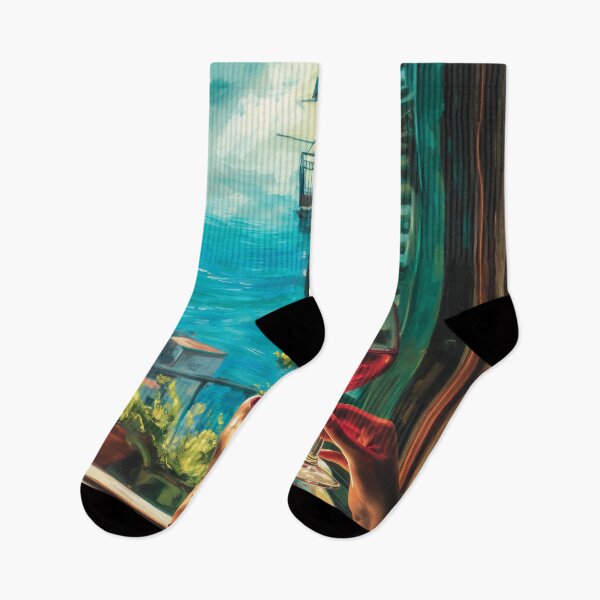 Item preview, Balcony of Turquoise Silence designed and sold by oanaunciuleanu.