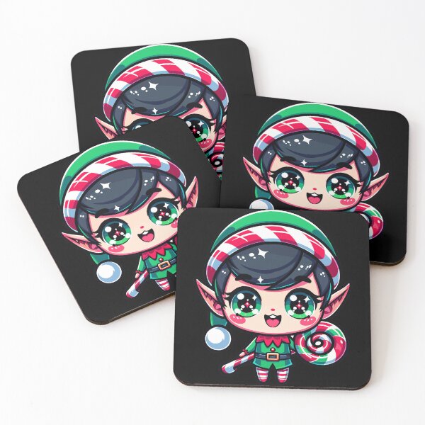 Item preview, Cute Kawaii Christmas Elf Gift Design designed and sold by CyfroweMysli.