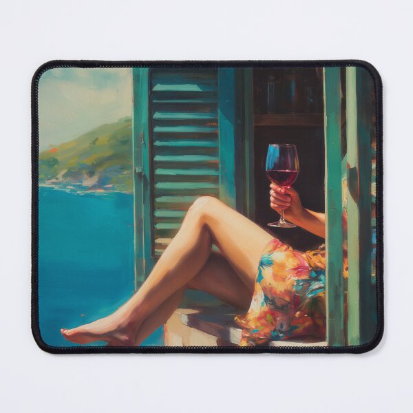 Item preview, Balcony of Turquoise Silence designed and sold by oanaunciuleanu.