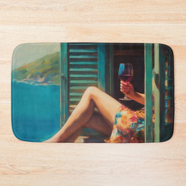 Item preview, Balcony of Turquoise Silence designed and sold by oanaunciuleanu.