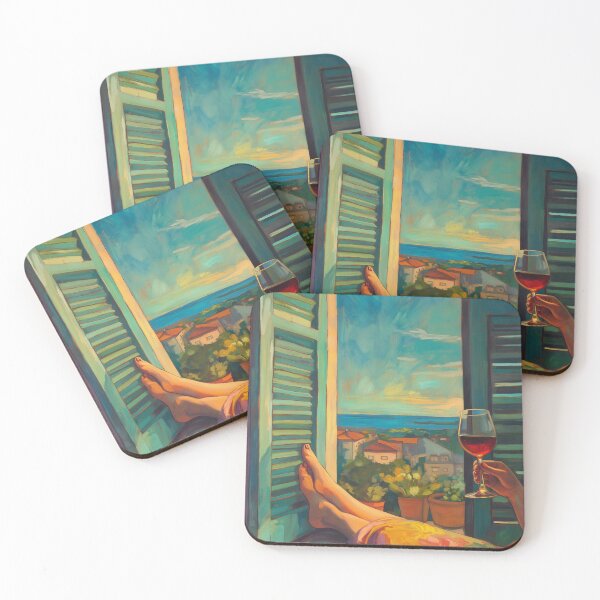 Item preview, Balcony of Turquoise Silence designed and sold by oanaunciuleanu.