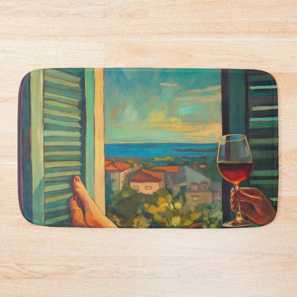 Item preview, Balcony of Turquoise Silence designed and sold by oanaunciuleanu.