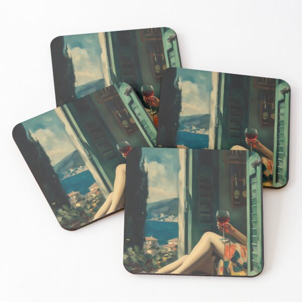 Item preview, Balcony of Turquoise Silence designed and sold by oanaunciuleanu.