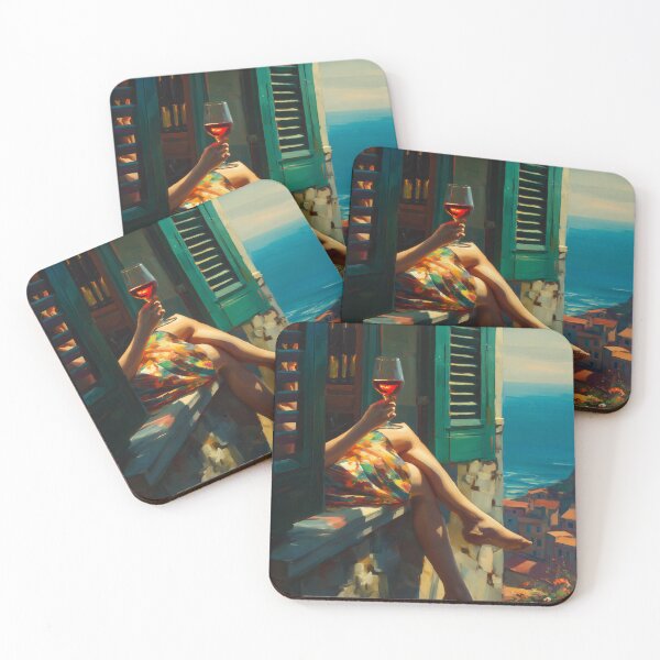 Item preview, Balcony of Turquoise Silence designed and sold by oanaunciuleanu.