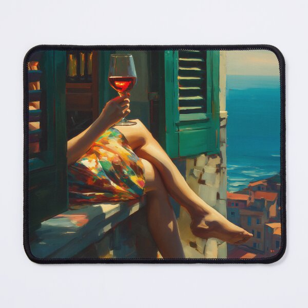Item preview, Balcony of Turquoise Silence designed and sold by oanaunciuleanu.