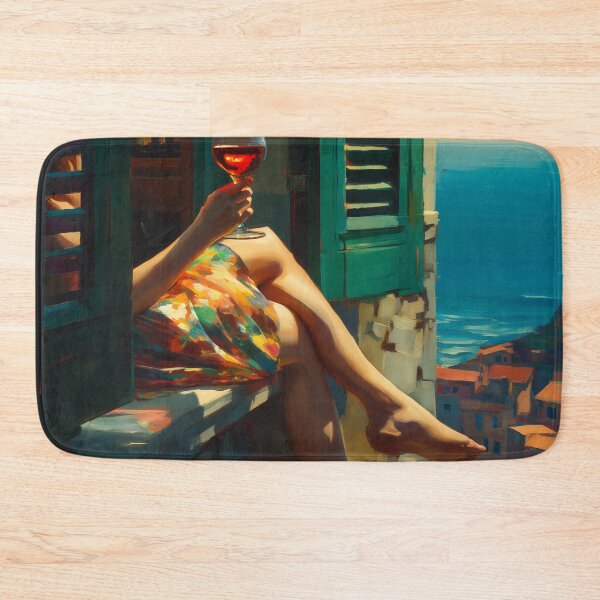 Item preview, Balcony of Turquoise Silence designed and sold by oanaunciuleanu.