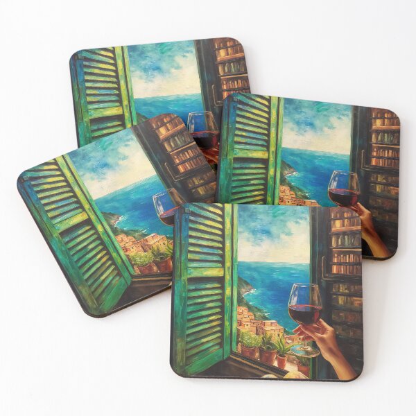 Item preview, Balcony of Turquoise Silence designed and sold by oanaunciuleanu.