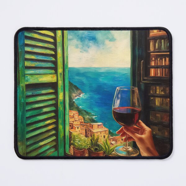 Item preview, Balcony of Turquoise Silence designed and sold by oanaunciuleanu.