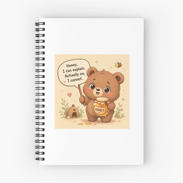 Item preview, Cute Chibi Bear - Honey I Can Explain Funny Quote designed and sold by Sticker shop 007.