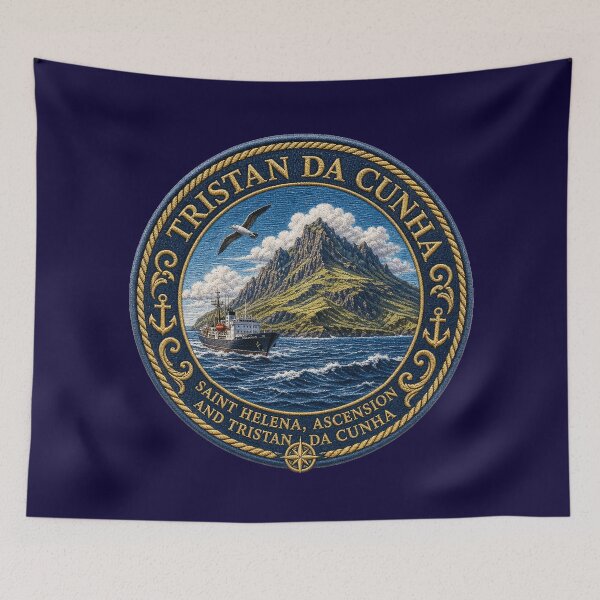 Item preview, Tristan da Cunha – Volcanic island, ship & ocean expanse designed and sold by Girih.