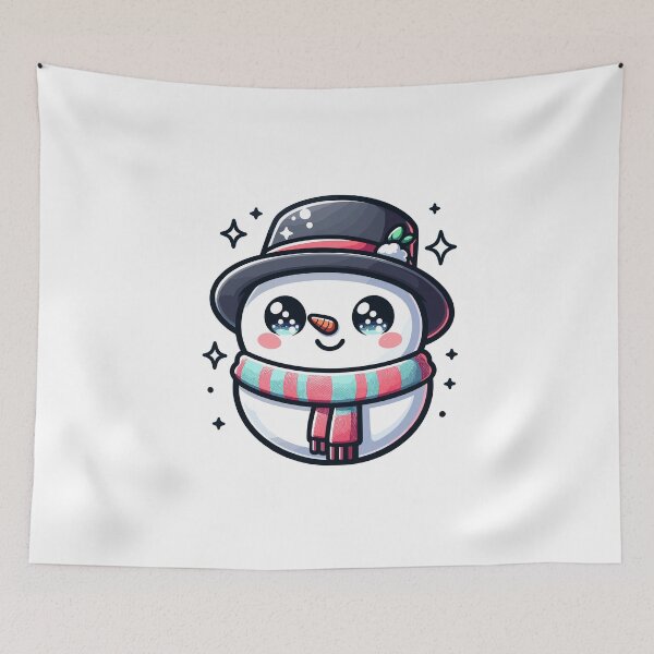 Item preview, Cute Kawaii Snowman Winter Design designed and sold by CyfroweMysli.