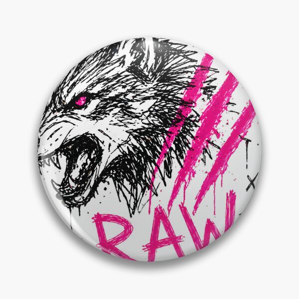 Item preview, Raw Wolf Sketch Neon Pink Claw Marks Alt Grunge designed and sold by etuvibes.