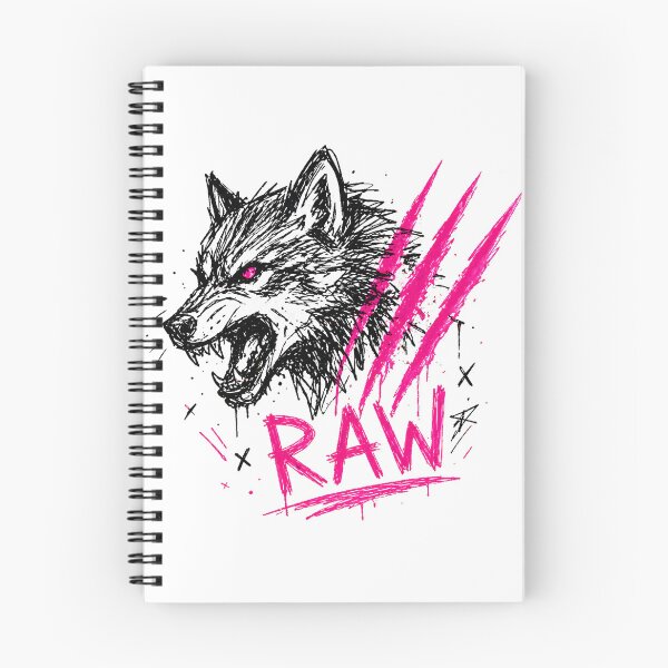 Item preview, Raw Wolf Sketch Neon Pink Claw Marks Alt Grunge designed and sold by etuvibes.