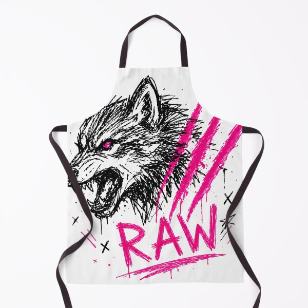 Item preview, Raw Wolf Sketch Neon Pink Claw Marks Alt Grunge designed and sold by etuvibes.