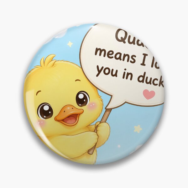 Item preview, Cute Chibi Duckling - Quack Means I Love You designed and sold by Sticker shop 007.