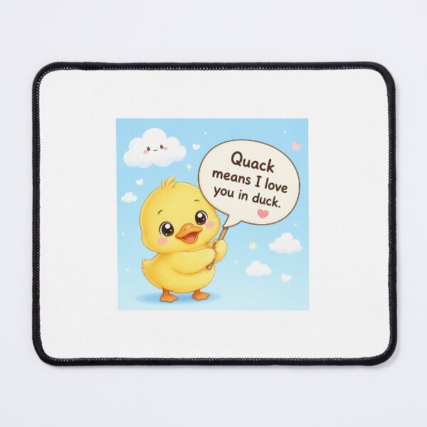 Item preview, Cute Chibi Duckling - Quack Means I Love You designed and sold by Sticker shop 007.