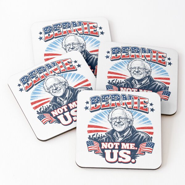 Item preview, Bernie Sanders "Not Me. Us." — Bold Political Art with American Flag and Rally Crowd designed and sold by Owcomm.